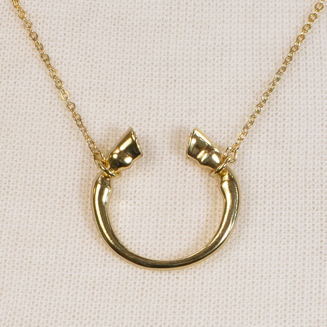 Cavallo - Horseshoe Equestrian Necklace in Gold Urban-Equestrian
