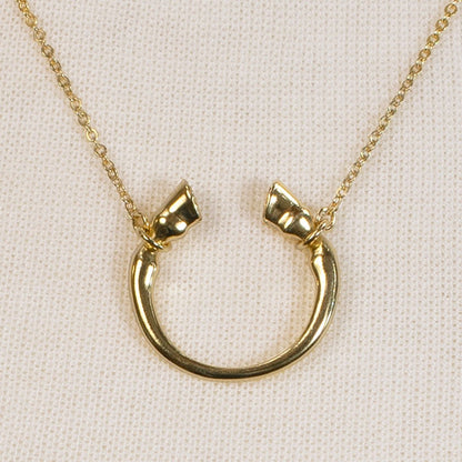 Cavallo - Horseshoe Equestrian Necklace in Gold Urban-Equestrian
