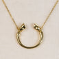Cavallo - Horseshoe Equestrian Necklace in Gold Urban-Equestrian