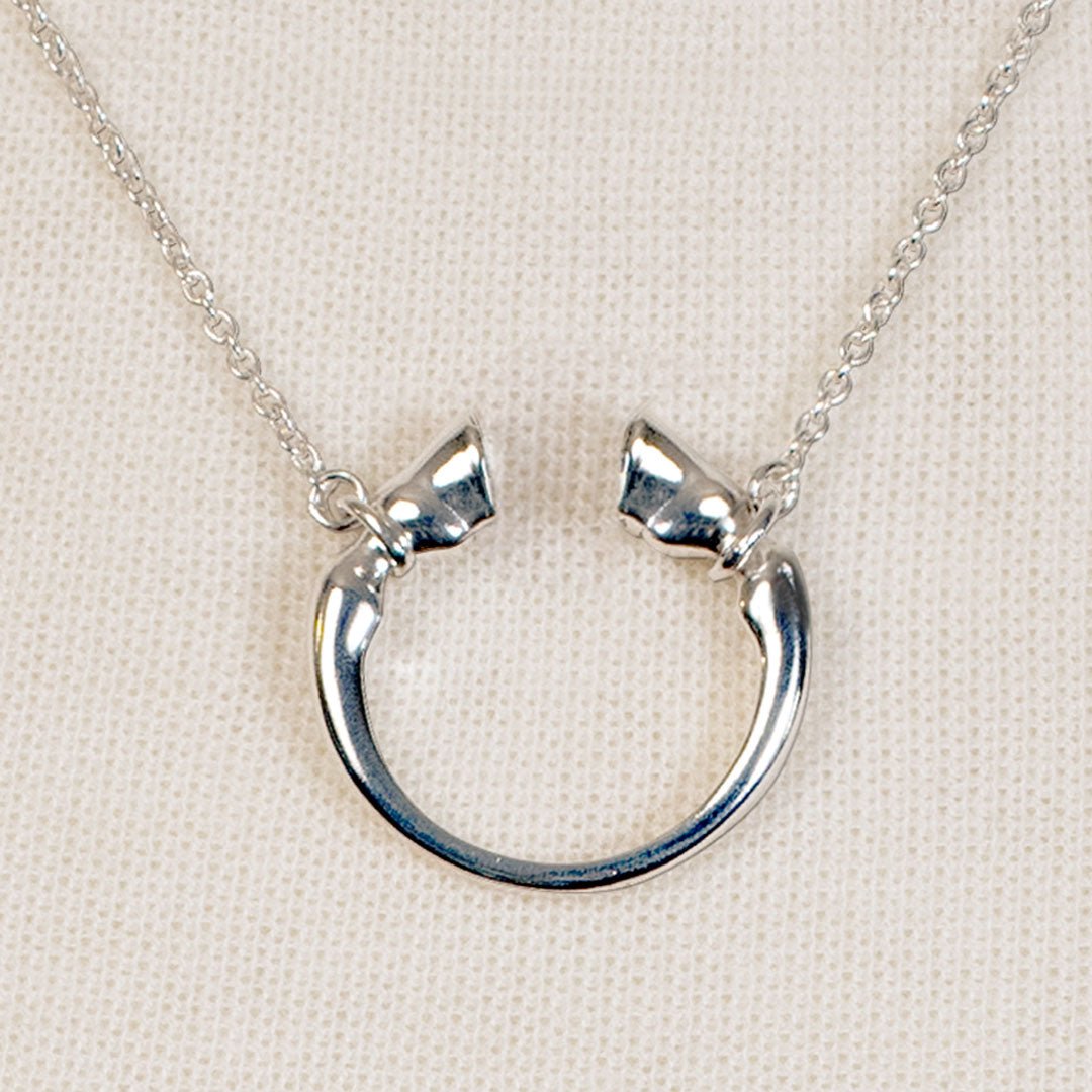 Cavallo - Horseshoe Equestrian Necklace in Silver Urban-Equestrian