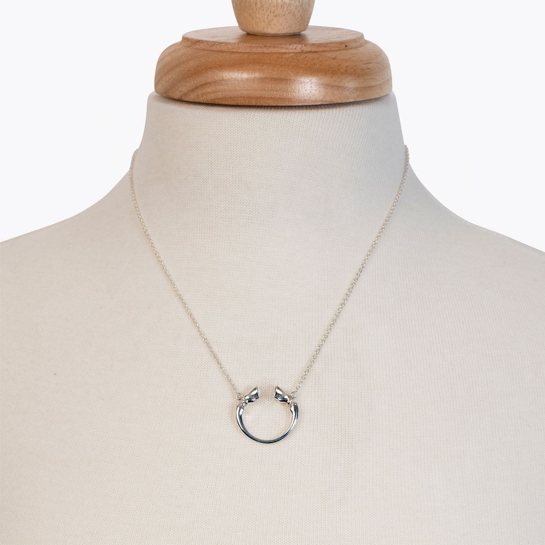 Cavallo - Horseshoe Equestrian Necklace in Silver Urban-Equestrian