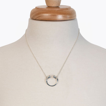 Cavallo - Horseshoe Equestrian Necklace in Silver Urban-Equestrian