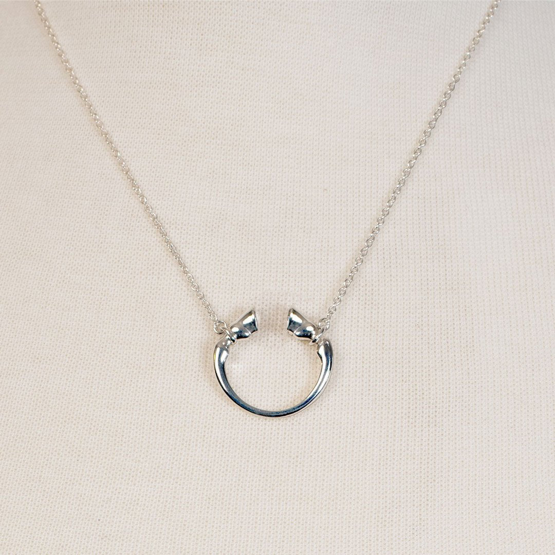 Cavallo - Horseshoe Equestrian Necklace in Silver Urban-Equestrian