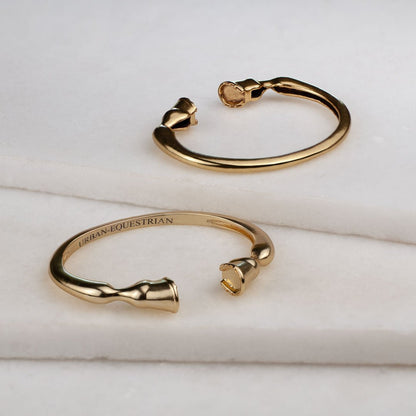 Cavallo - Moissanite Horseshoe Earring in Gold Urban-Equestrian