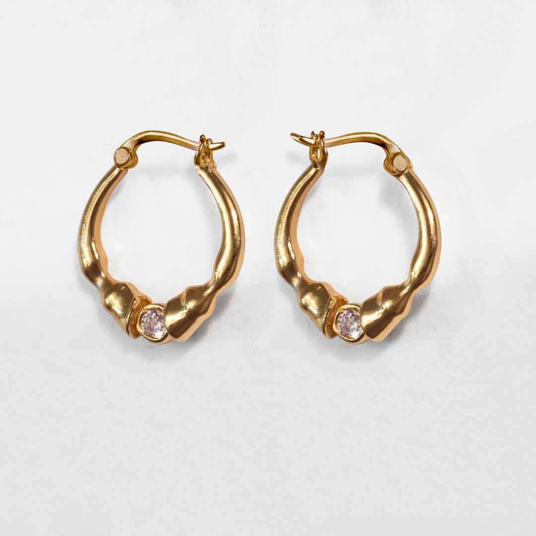 Cavallo - Moissanite Horseshoe Earring in Gold Urban-Equestrian