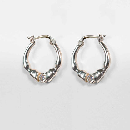 Cavallo - Moissanite Horseshoe Earring in Sterling Silver Urban-Equestrian