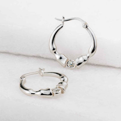 Cavallo - Moissanite Horseshoe Earring in Sterling Silver Urban-Equestrian