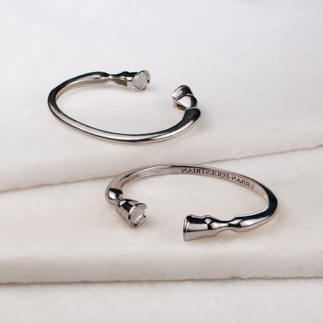 Cavallo - Moissanite Horseshoe Earring in Sterling Silver Urban-Equestrian