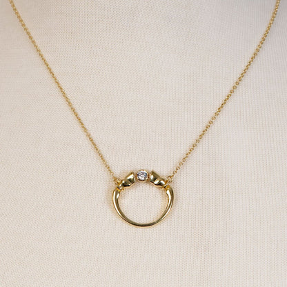 Cavallo - Moissanite Horses Hoof Necklace in Gold Urban-Equestrian