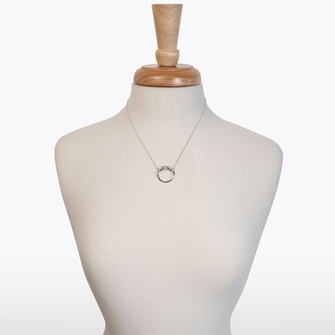Cavallo - Moissanite Horse Hoof Necklace in Silver Urban-Equestrian