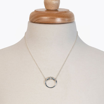 Cavallo - Moissanite Horse Hoof Necklace in Silver Urban-Equestrian