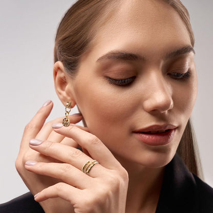 Cavallo - Spiral Horse Hoof Equestrian Ring in Gold Urban-Equestrian