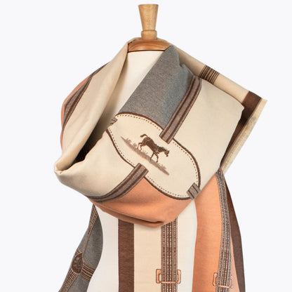 Cavelleti -  Equestrian Motif Luxe Shawl Urban-Equestrian