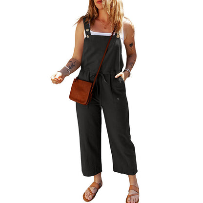 Camisole Jumpsuit Loose Sleeveless Grayceful LLC