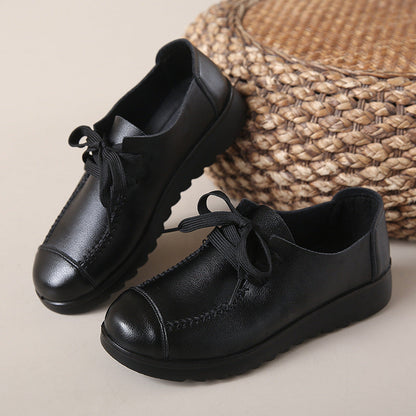 Women’s Black Flat Work Shoes – Soft Sole Anti-Slip Flats FitiqueFit