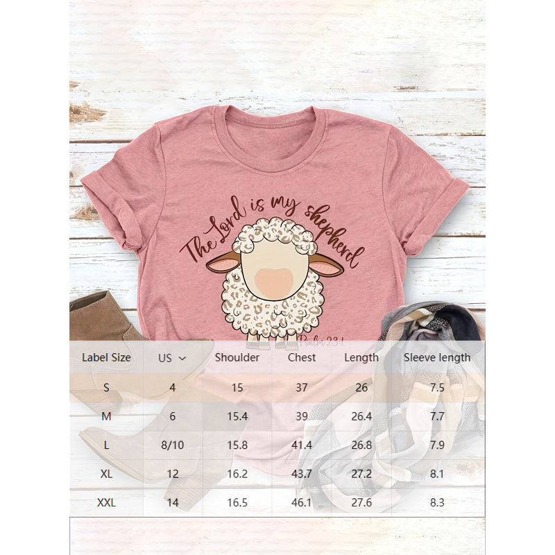 Women's Round Neck Graphic Print Short Sleeve T-Shirt FitiqueFit
