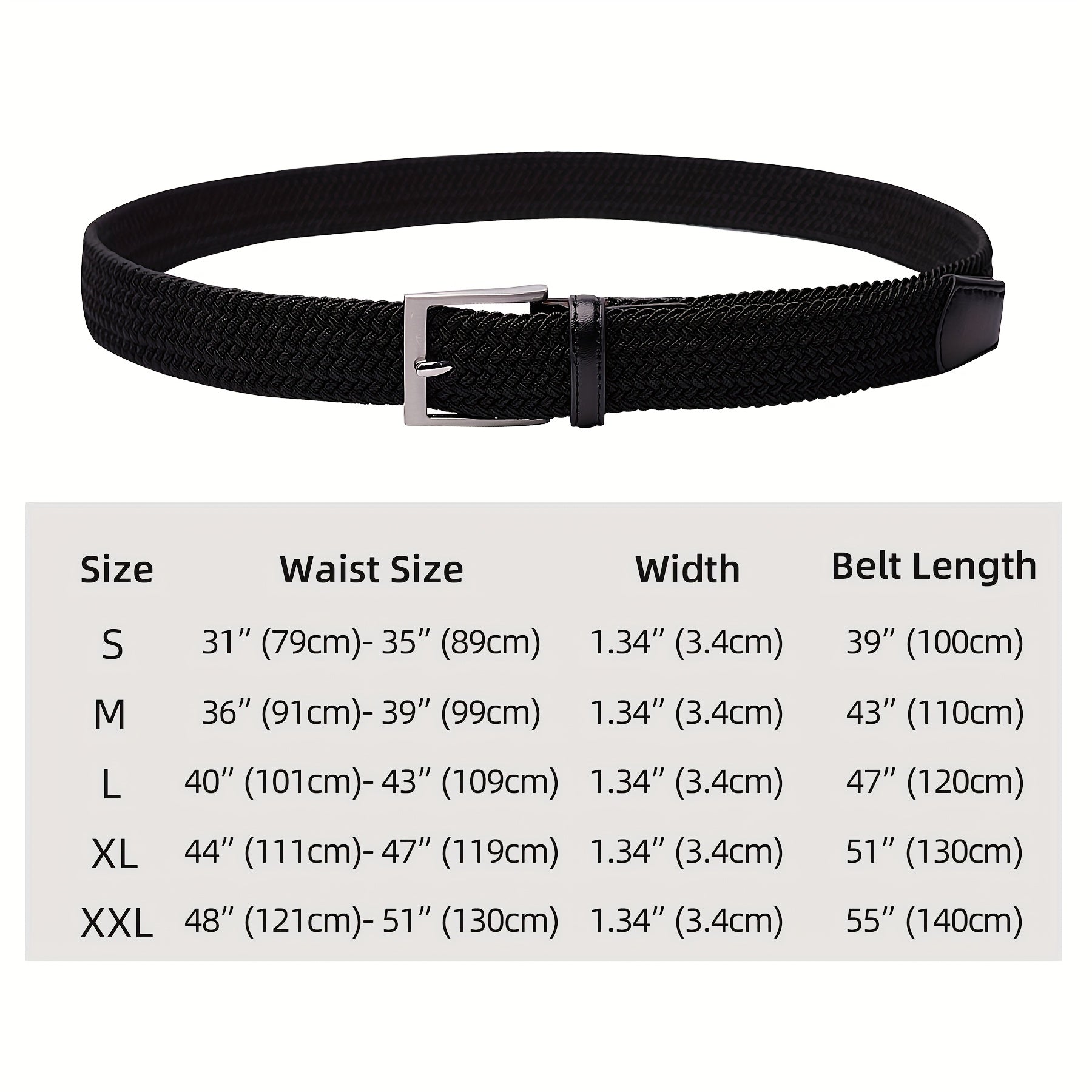 Woven Stretch Belts Made of Braided Elastic for Men And Women, Suitable for Casual Pants, Jeans, And Golf Shirts NovaCart