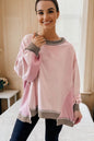 Colorblock Waffle Patchwork Oversize Sweatshirt Shop Style & More | Fresh Looks, Everyday Deals & Free Shipping