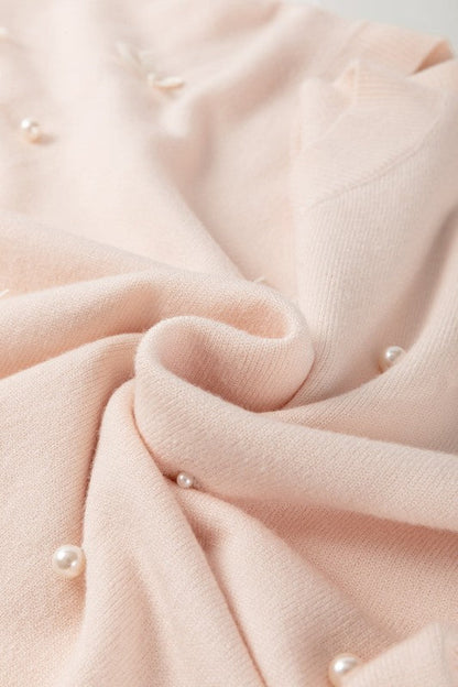 Bow Pearl Embellished Dolman Short Sleeve Sweater Shop Style & More | Fresh Looks, Everyday Deals & Free Shipping