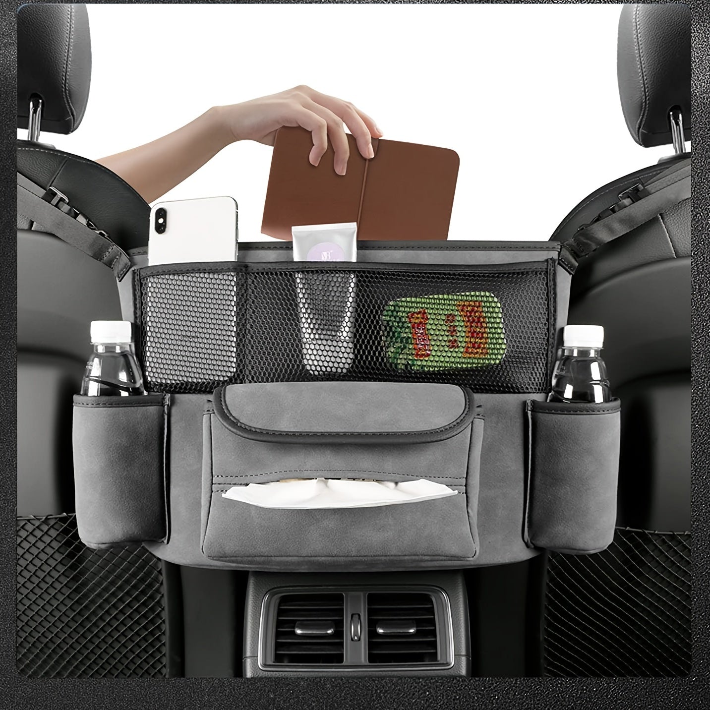 Large Capacity Handbag Holder for Cars, Designed to Fit Between Seats, Perfect for Storing Documents And Phones, And Serves As an Organizer for Automotive Consoles NovaCart