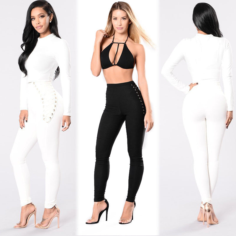 Women's Small Cross Strap Leggings Large Size Stitching See size chart under “more details” The Fashion Celestial