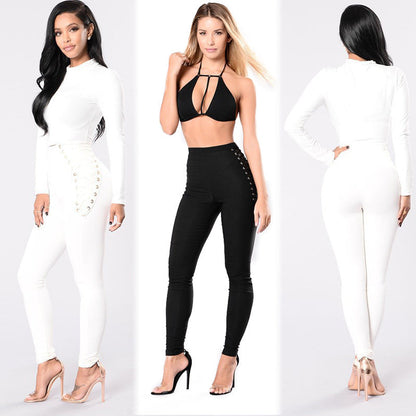 Women's Small Cross Strap Leggings Large Size Stitching See size chart under “more details” The Fashion Celestial