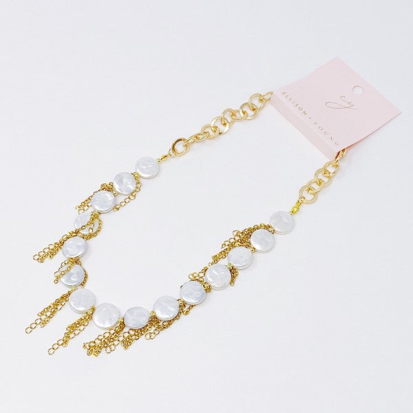 Chain Fringe Shell Pearl Necklace Shop Style & More | Fresh Looks, Everyday Deals & Free Shipping