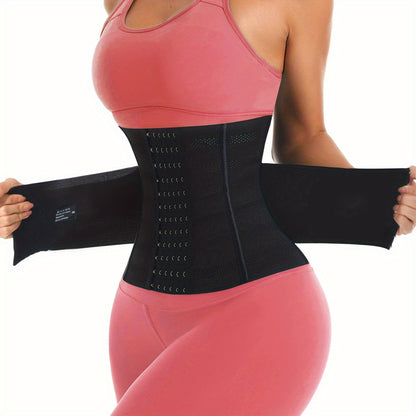 1pc Breathable Polyester Waist Cincher for Women - Medium Control Posture Improvement Shapewear with Adjustable Closure, Knit Fabric Weave, Hand Washable - 1pc NovaCart