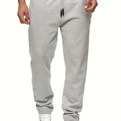Men'S Fashion Casual Solid Color Fleece-Lined Joggers NovaCart