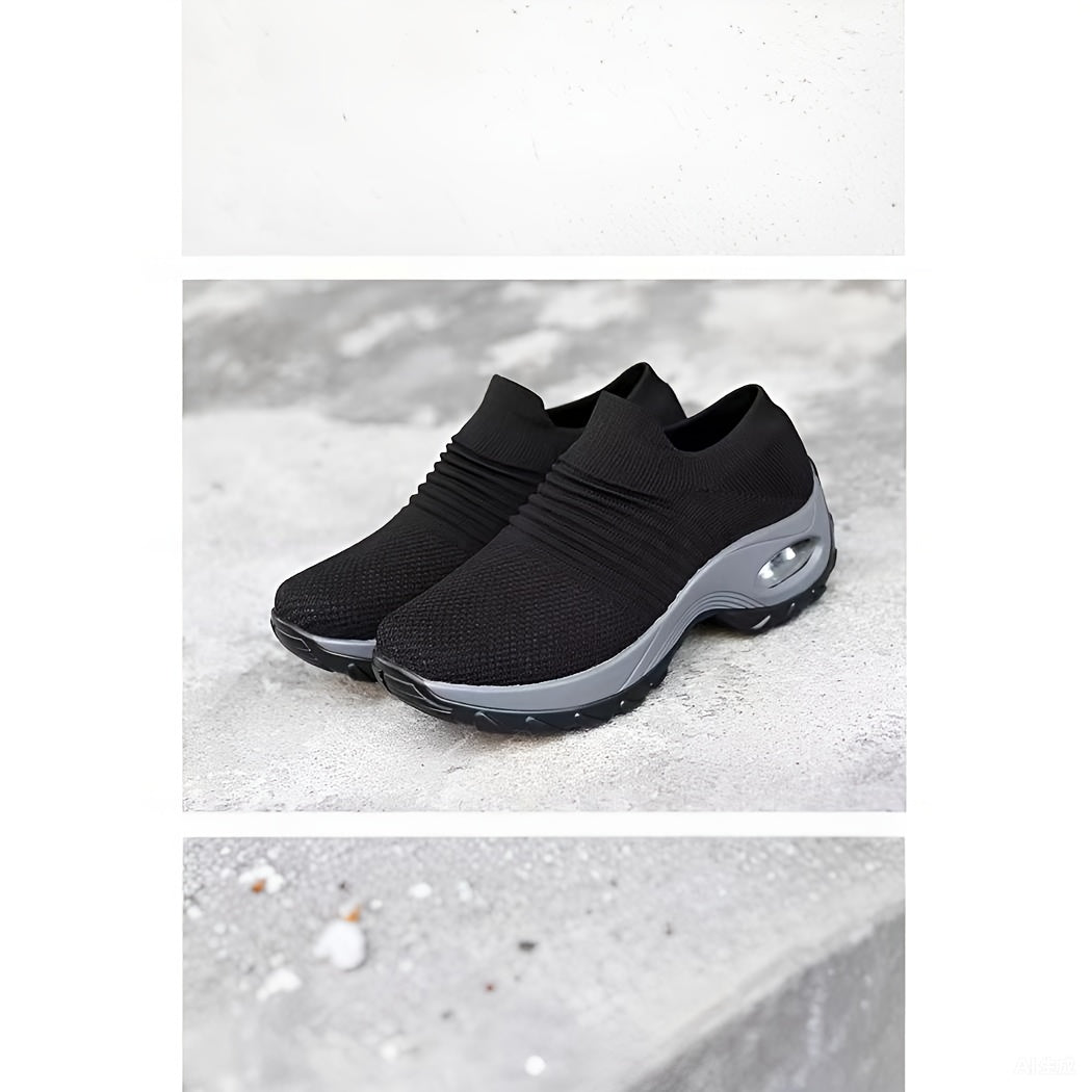 Women's Air Cushion Sole Chunky Sneakers - Lightweight Mesh Low Top Running Shoes - Breathable & Comfortable - For Women - Suitable for Running, Walking & Casual Wear - Great Gift for Fitness Enthusiasts NovaCart