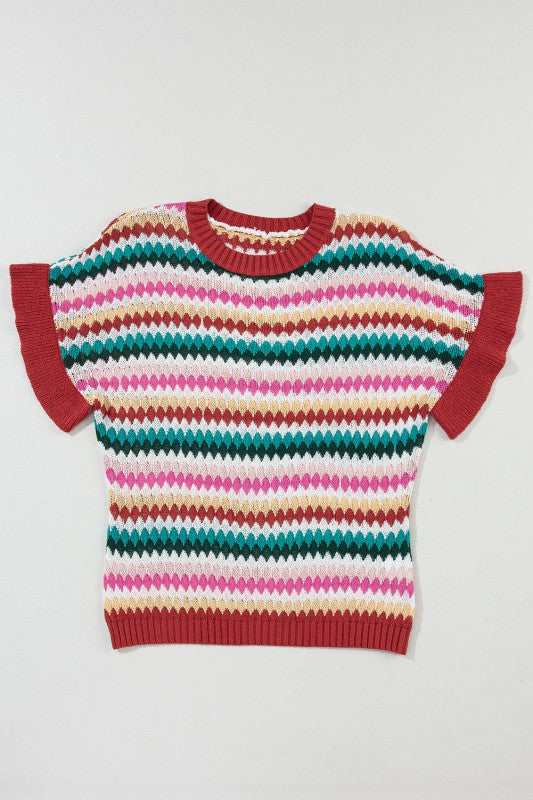 Molly Sleeve Colorful Textured Sweater Shop Style & More | Fresh Looks, Everyday Deals & Free Shipping