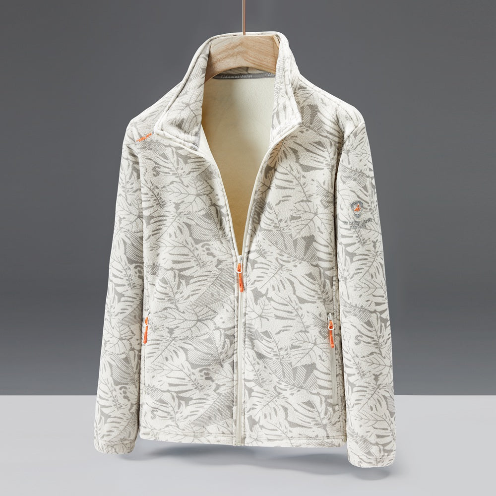 Women's winter sports stand up collar zipper jacket, lightweight, soft and warm, camouflage with zipper pocket, fashionable and versatile NovaCart