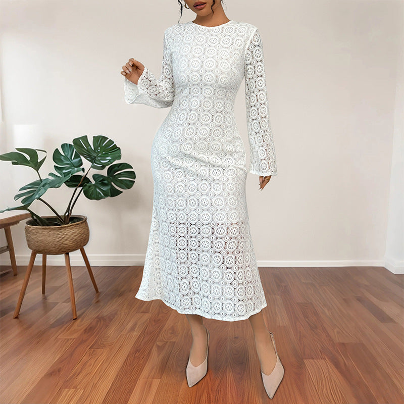 Lace Slim Fishtail Female Dress Grayceful LLC