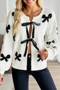 Bow Lace-up Sweater Cardigan Shop Style & More | Fresh Looks, Everyday Deals & Free Shipping