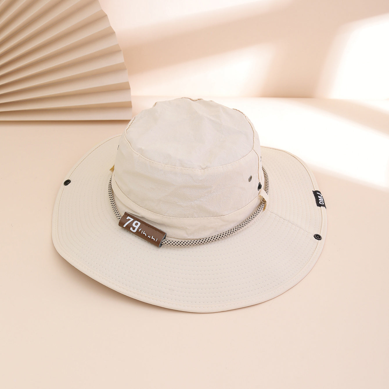 Wide-Brim Leather Patch Fisherman Hat – UV Sun Protection Outdoor Hat FitiqueFit