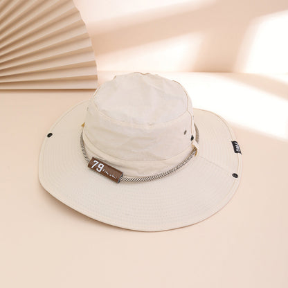 Wide-Brim Leather Patch Fisherman Hat – UV Sun Protection Outdoor Hat FitiqueFit