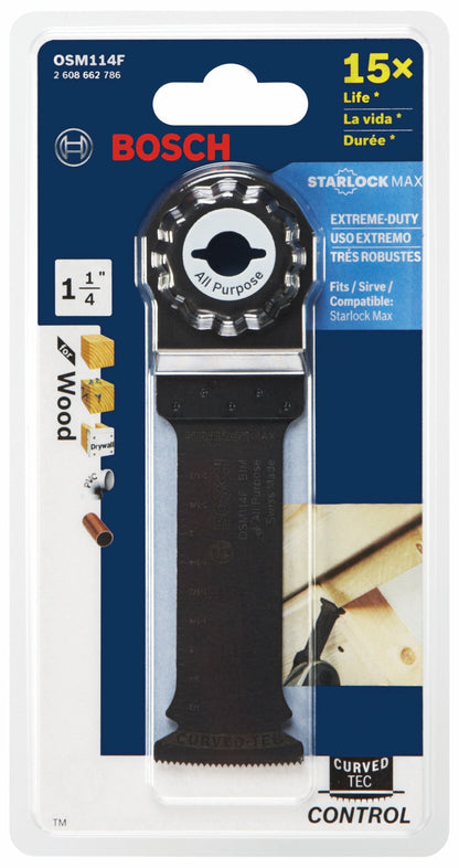 BOSCH OSM114F 1-1/4 In. StarlockMax® Oscillating Multi Tool Bi-Metal Plunge Cut Blade VM Hardware