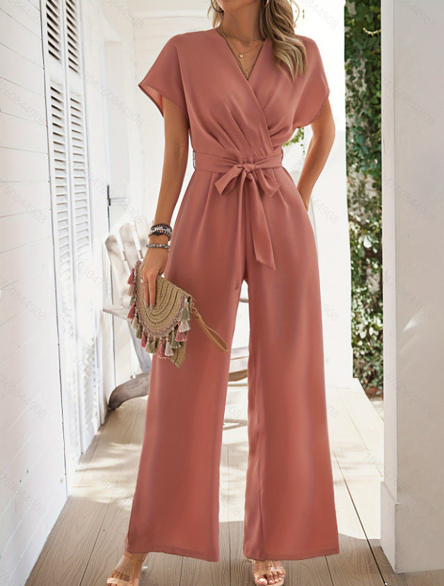 Solid Color Women's Jumpsuit Series Belt Grayceful LLC