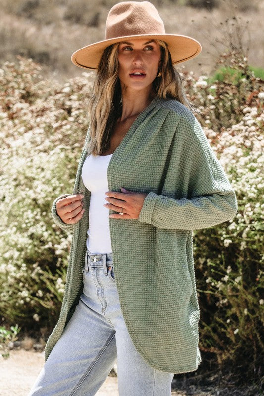Waffle Knit Open Front Cardigan Shop Style & More | Fresh Looks, Everyday Deals & Free Shipping