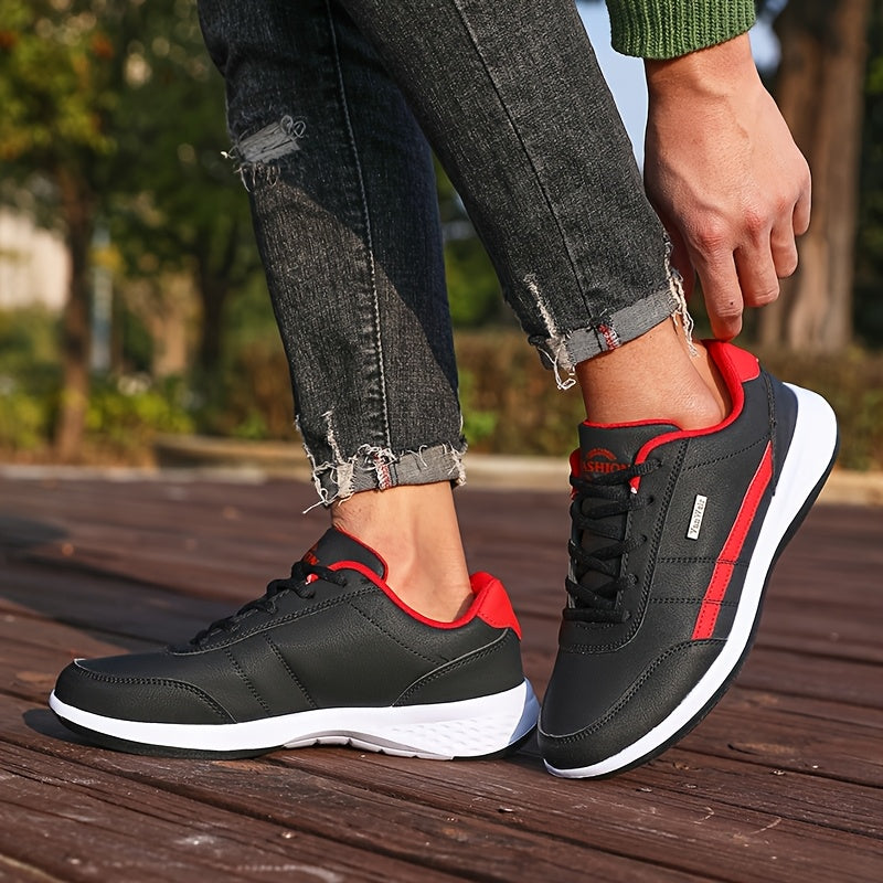 VanWeir Lightweight Men'S Shoes | Navy Blue/White, Lace-up sneakers with MD/TPR Sole, Breathable Fabric Lining for Outdoor, Hiking & Casual Wear NovaCart