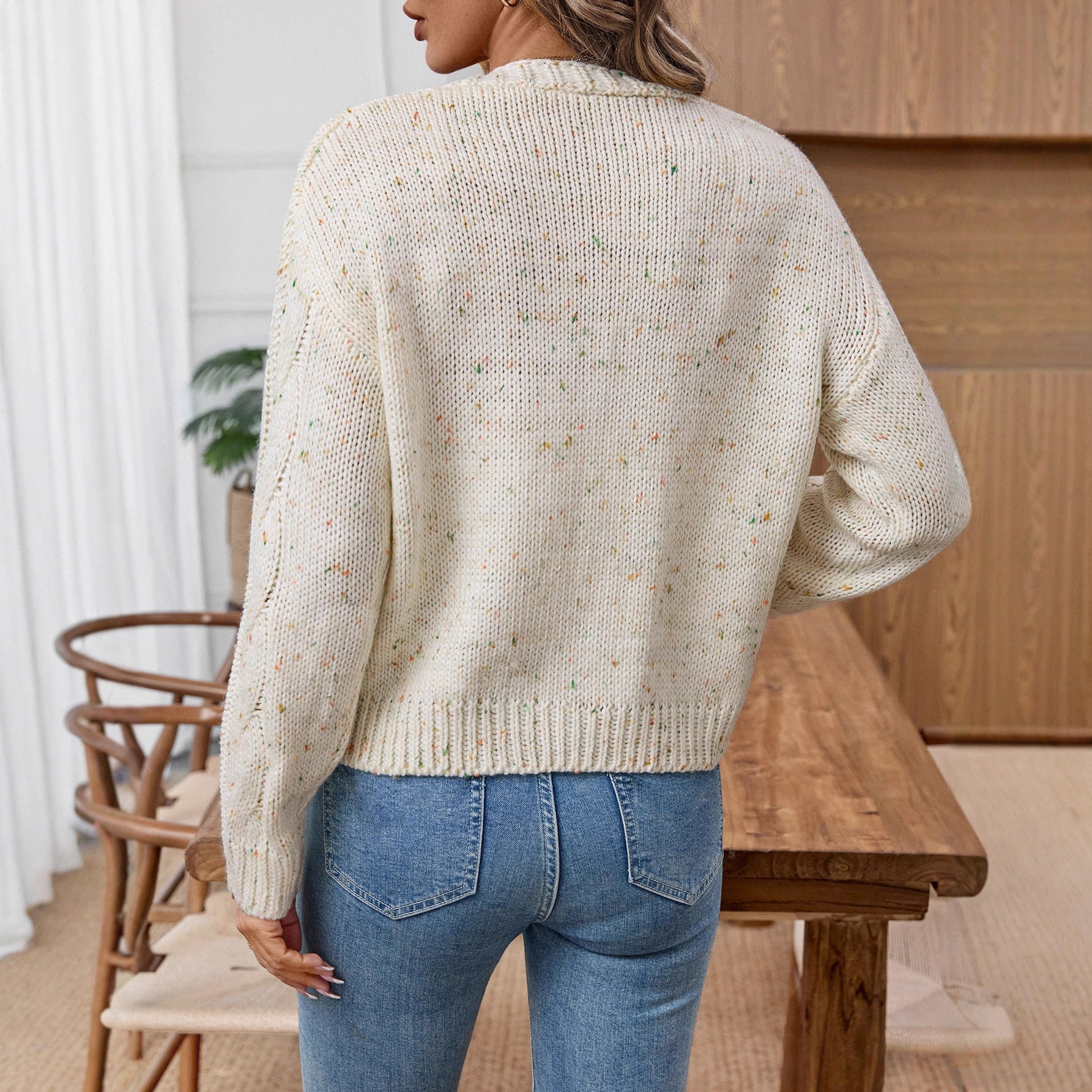 Women’s Soft Ribbed Knit Sweater – Autumn Winter Top FitiqueFit