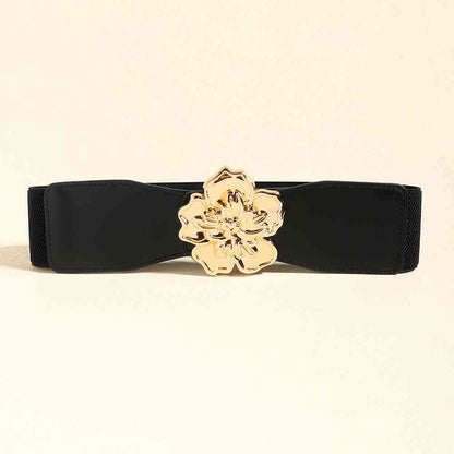 Flower Elegance Alloy Buckle Elastic Belt – Stylish Floral Design See size chart under “more details” The Fashion Celestial