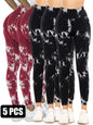 5-Pack Tie Dye Cut-Out Leggings FitiqueFit