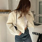 Women's Solid Color Long Sleeve Baseball Jacket FitiqueFit