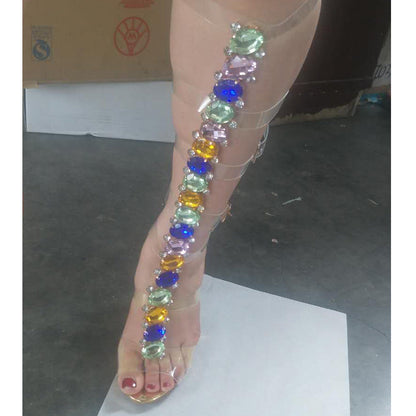 Women's Colorful Gemstone Sandals Noble See size chart under “more details” The Fashion Celestial