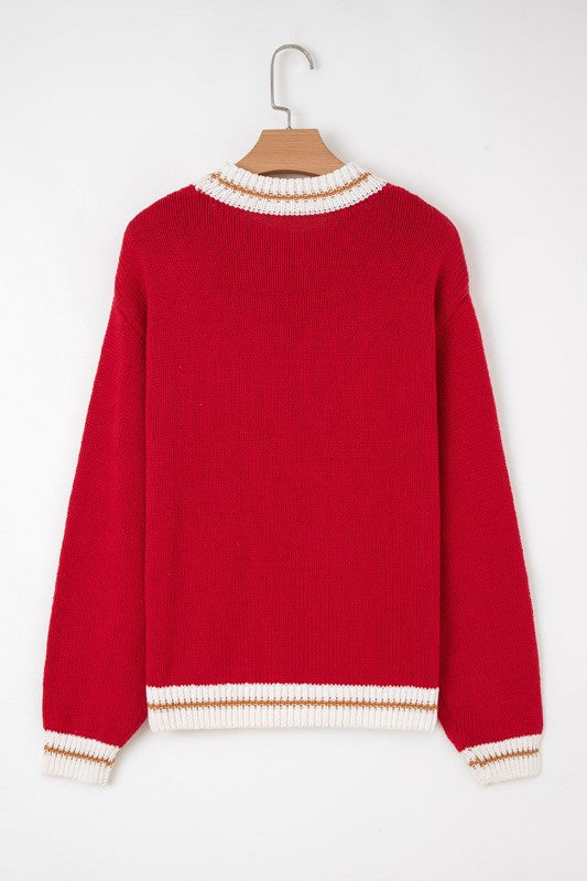 MERRY Colorblock Trim Drop Shoulder Sweater Shop Style & More | Fresh Looks, Everyday Deals & Free Shipping