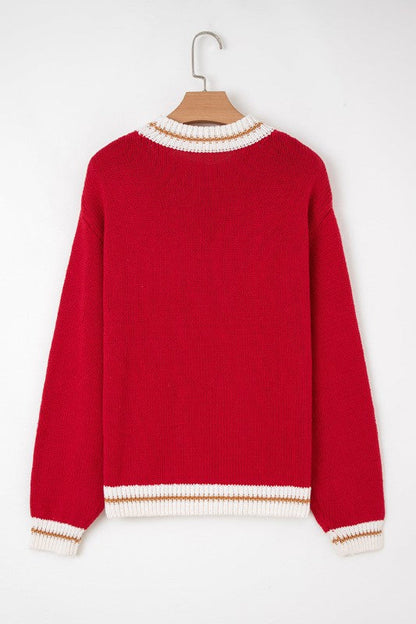 MERRY Colorblock Trim Drop Shoulder Sweater Shop Style & More | Fresh Looks, Everyday Deals & Free Shipping
