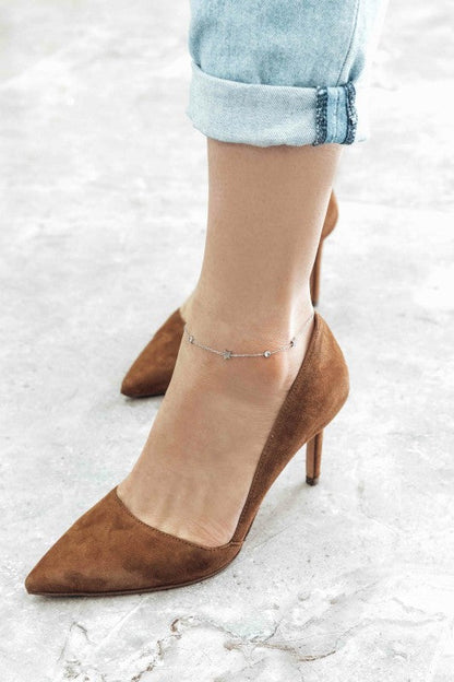 Starry Eyed Rhinestone Anklet | Silver Shop Style & More | Fresh Looks, Everyday Deals & Free Shipping