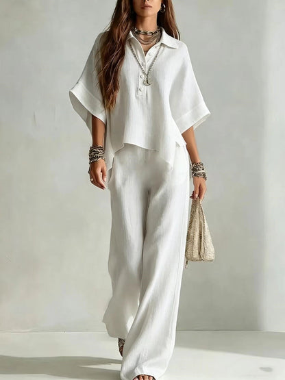 Women's Casual Sleeveless Top & Full-Length Pants Two-Piece Set FitiqueFit