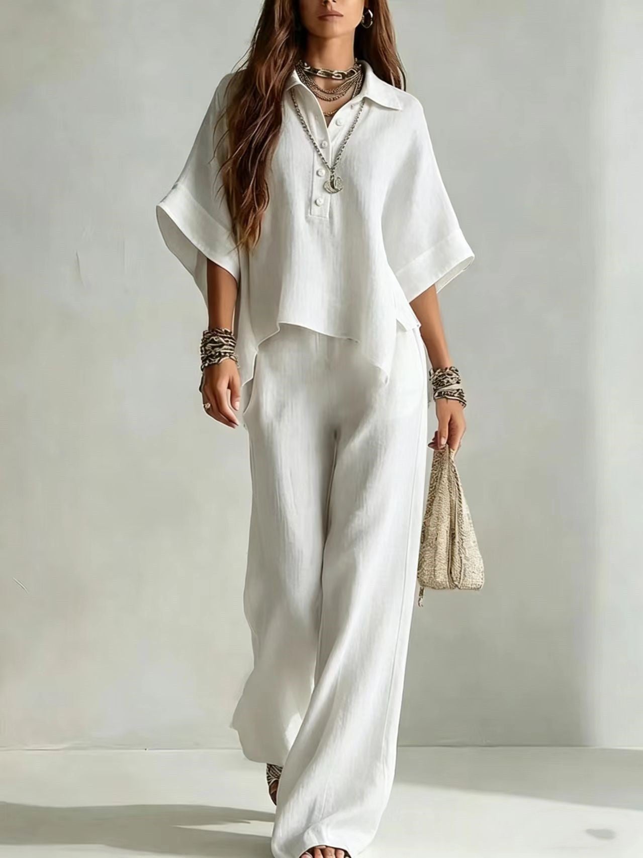 Women's Casual Sleeveless Top & Full-Length Pants Two-Piece Set FitiqueFit